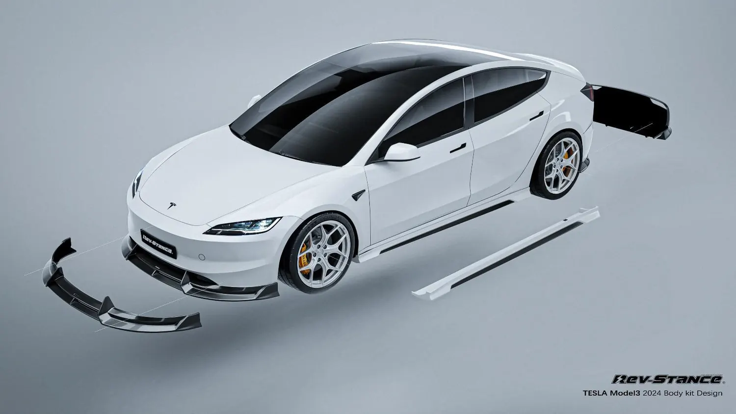 ชิ้นส่วนชุดแต่ง REV-STANCE สำหรับ Tesla Model 3